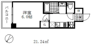 エステムコート神戸元町2グレイド【7階】の間取り