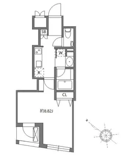 フラッフィー日本橋浜町【2階】の間取り