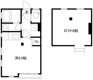 1Kの間取り画像