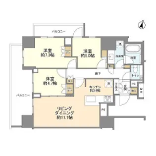 東京都文京区本郷1【マンション】の間取り