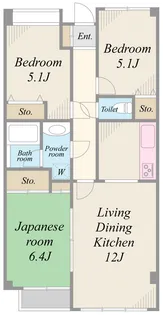 ふじグレースマンション【4階】の間取り