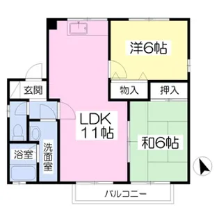 福岡県久留米市東櫛原町【アパート】の間取り