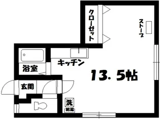 北海道川上郡標茶町虹別原野67線108-24 コスモス2000【2階】の間取り