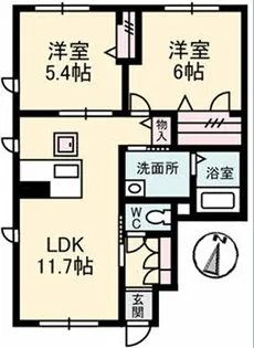 広島県安芸郡府中町石井城1【アパート】の間取り