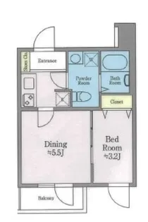 コルティーレ上北沢【3階】の間取り