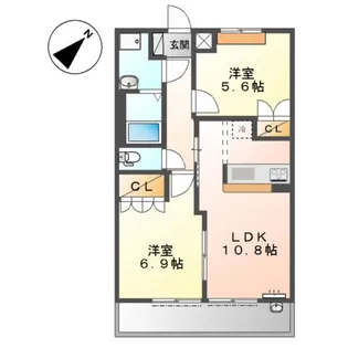 神奈川県足柄上郡開成町延沢【アパート】の間取り