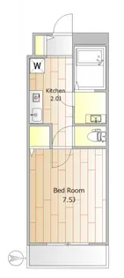 1Kの間取り画像