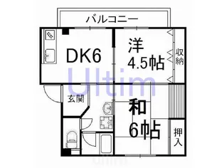 プレステージ六地蔵【1階】の間取り