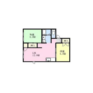シャルム飛鳥【1階】の間取り