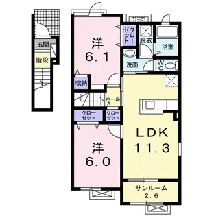 新潟県柏崎市春日2【アパート】の間取り