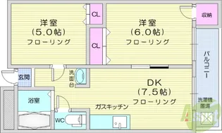 ハミングパークB3【2階】の間取り