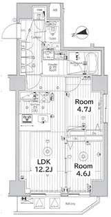 メイクス上野【12階】の間取り