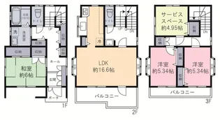 埼玉県さいたま市南区鹿手袋6【一戸建】の間取り