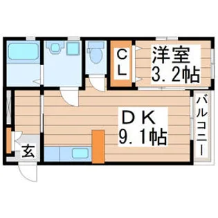 パルファン【2階】の間取り