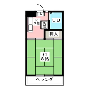 同心町コーポ【3階】の間取り