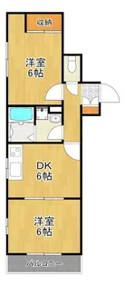 ベルドミール宮崎【2階】の間取り