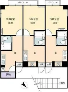 神奈川県大和市上草柳2【アパート】の間取り