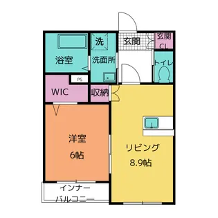 メルベーユ・トロア【1階】の間取り