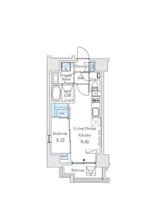 東京都港区新橋6【マンション】の間取り