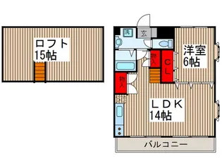 ア-ク松の木通り【6階】の間取り