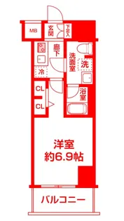 スパシエ東神奈川【7階】の間取り
