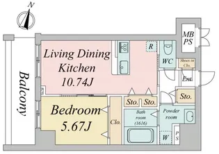 埼玉県さいたま市浦和区仲町1【マンション】の間取り