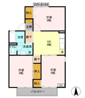 グリーンパーク櫛引第1【1階】の間取り