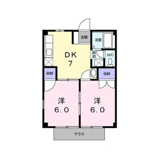 ホープハウス【1階】の間取り
