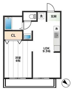 コーポヤマザキ【3階】の間取り