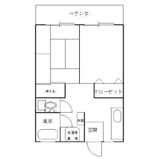 アーバングリン岩崎A【1階】の間取り