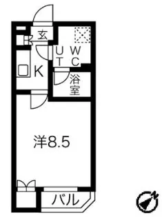スパシエソリデ目黒【4階】の間取り