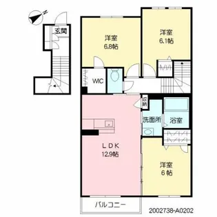 シャーメゾン宇佐【2階】の間取り
