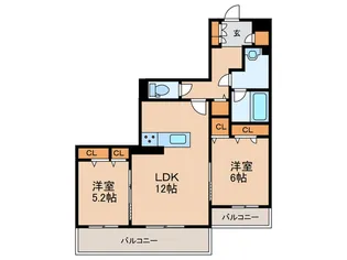 ロイヤルパーク本城【3階】の間取り