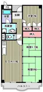 マンションピア【2階】の間取り