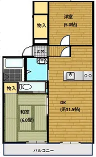 サニーヒル西矢部【1階】の間取り