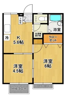 エステートピア五百渕【2階】の間取り
