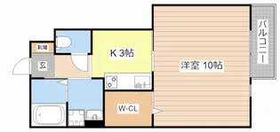 ウエストパレスII【1階】の間取り