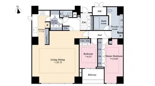 パークハウス芝タワー【30階】の間取り