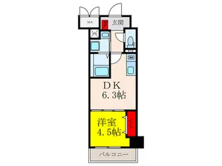 クローバー レジデンス城東放出【6階】の間取り