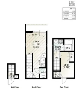 ソルナクレイシア荏原町の間取り