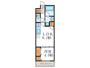 仮)ベラジオ堀川今出川II【4階】の間取り