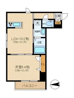 Gardens楓(ガーデンズカエデ)【2階】の間取り