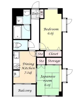 ヒルサイド城山【4階】の間取り