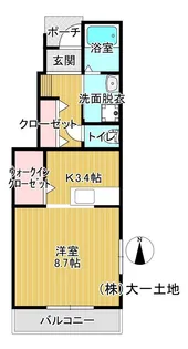 Erde桜町B【1階】の間取り