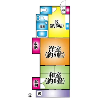 シュロス吉川【4階】の間取り