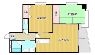 アッサン川路【4階】の間取り