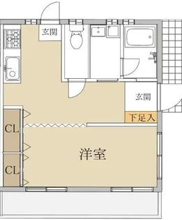カーサ・コスタ谷中【1階】の間取り