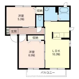 グリーンパークA【1階】の間取り