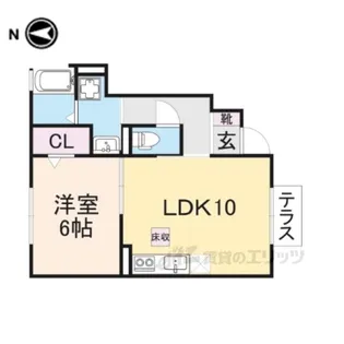 リバーサイド幸【1階】の間取り