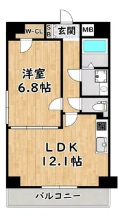 サムティ大阪WESTグランジール【9階】の間取り